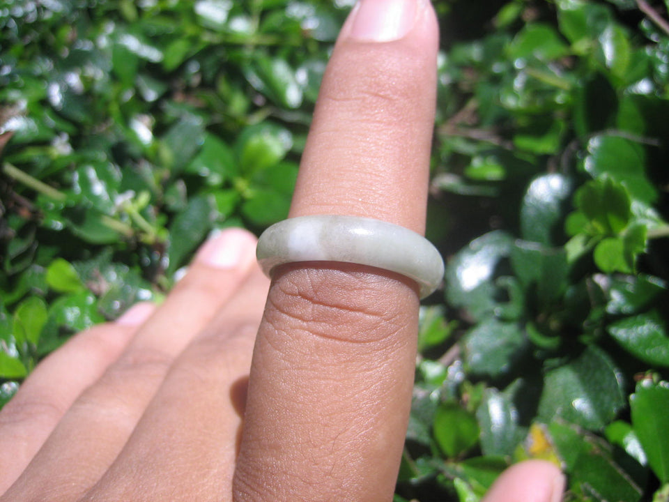 Natural Jadeite Jade ring Thailand jewelry stone mineral size  9.25 US   E 59125