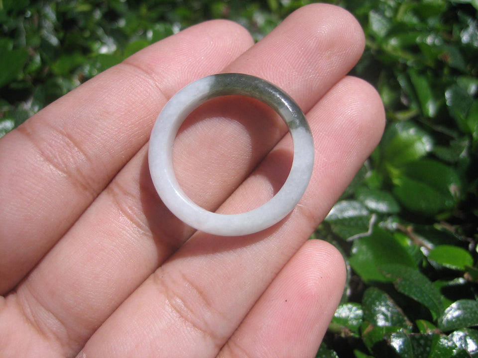 Natural Jadeite Jade ring Thailand jewelry stone mineral size  9.25 US   E 59124