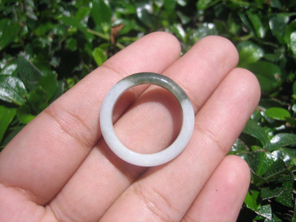Natural Jadeite Jade ring Thailand jewelry stone mineral size  9.25 US   E 59124