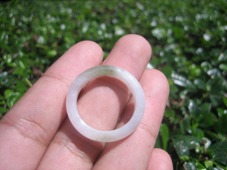 Natural Jadeite Jade ring Thailand jewelry stone mineral size  9.25 US   E 59117