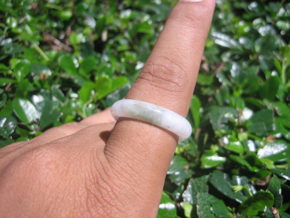 Natural Jadeite Jade ring Thailand jewelry stone mineral size  9.25 US   E 59117