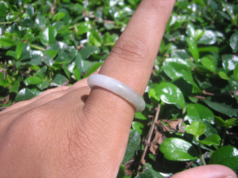 Natural Jadeite Jade ring Thailand jewelry stone mineral size  9.25 US   E 59113
