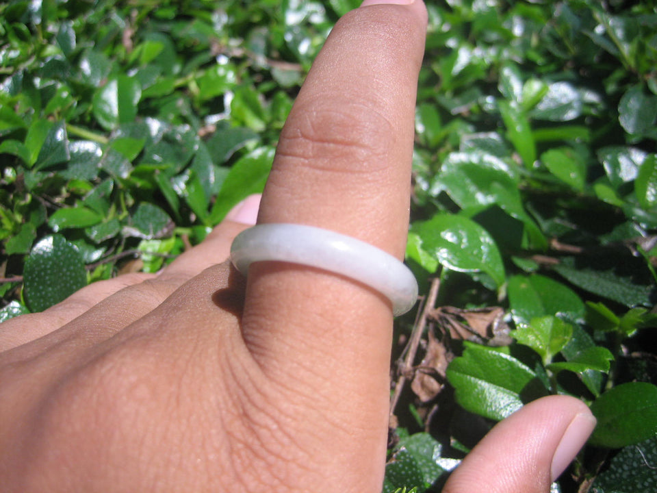 Natural Jadeite Jade ring Thailand jewelry stone mineral size  9.25 US   E 59113