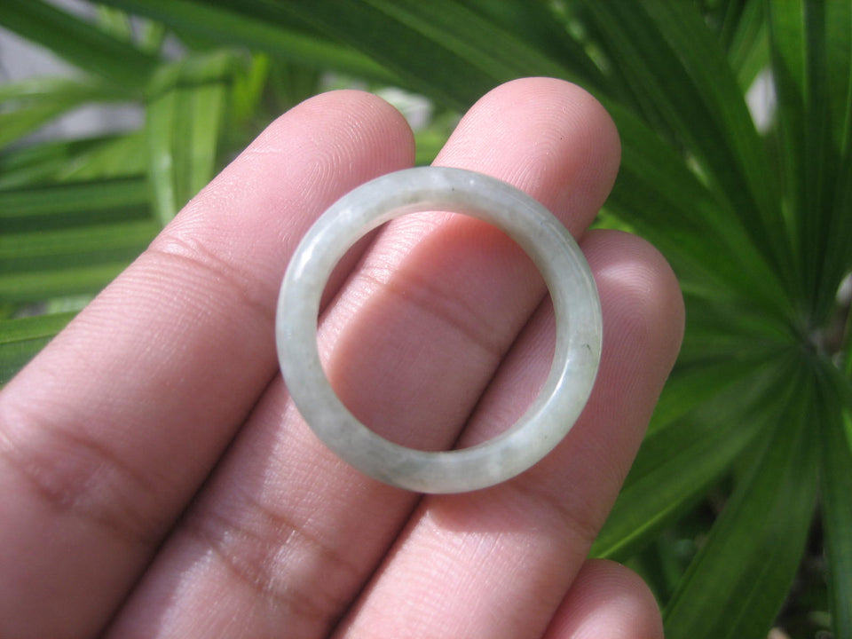Natural Jadeite Jade ring Thailand jewelry stone mineral size  9.25 US   E 59141