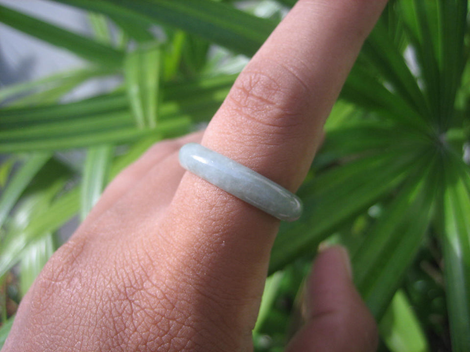 Natural Jadeite Jade ring Thailand jewelry stone mineral size  9.25 US   E 59141