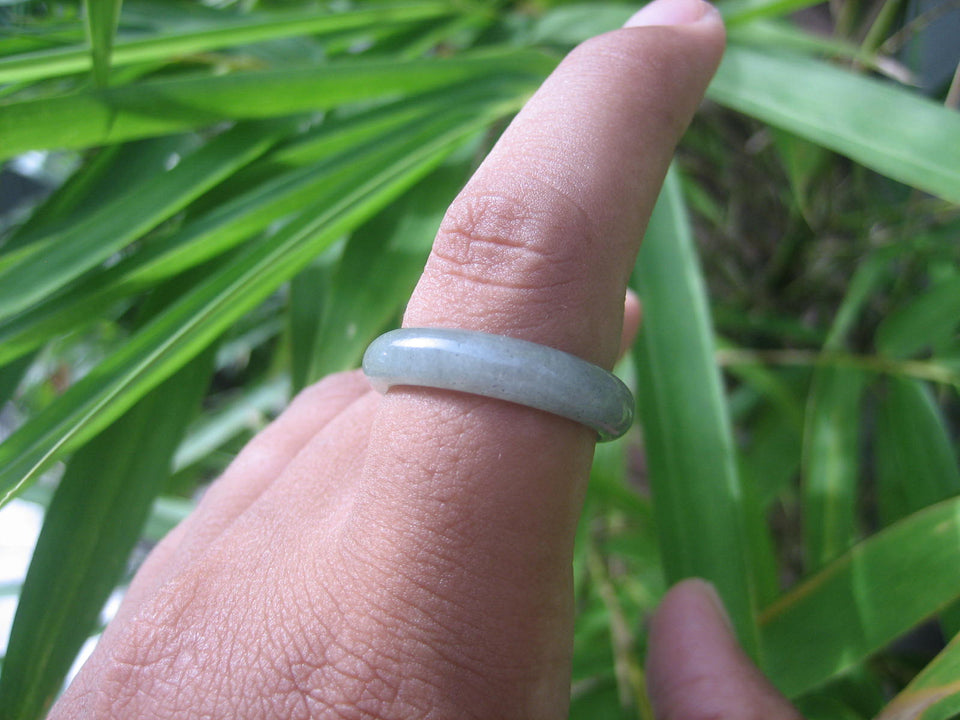 Natural Jadeite Jade ring Thailand jewelry stone mineral size  9.25 US   E 59137