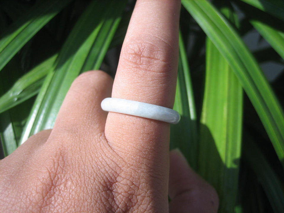 Natural Jadeite Jade ring Thailand jewelry stone mineral size  9.25 US  EA 035