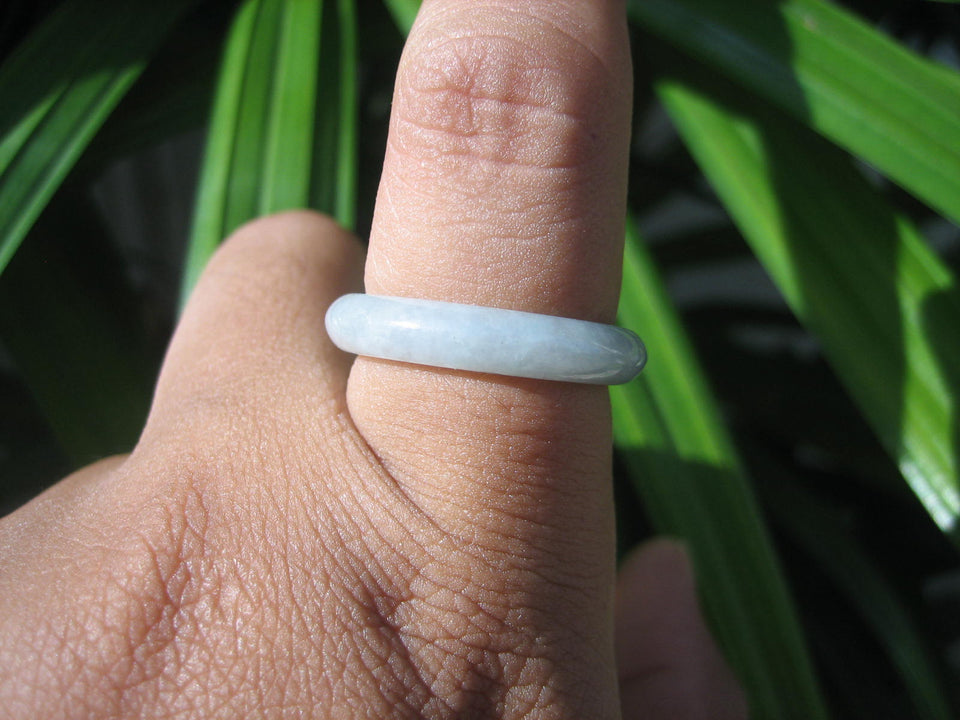 Natural Jadeite Jade ring Thailand jewelry stone mineral size  9.5 US  EA 033
