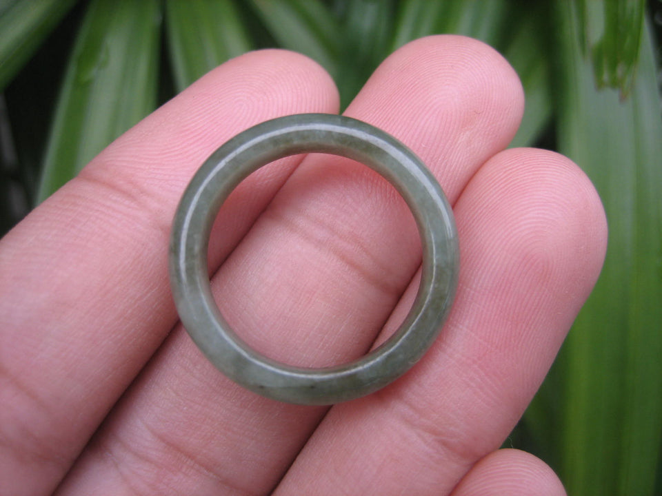 Natural Jadeite Jade ring Thailand jewelry stone mineral size 7 US  EA 067
