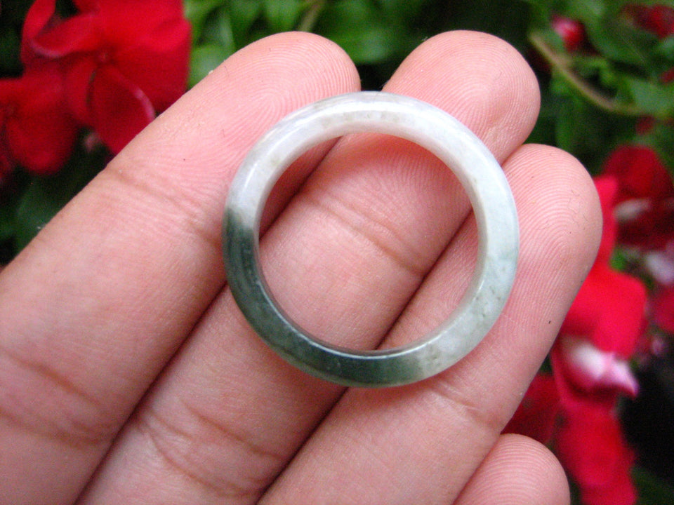 Natural Jadeite Jade ring Thailand jewelry stone mineral size  9.5 US  EB 083