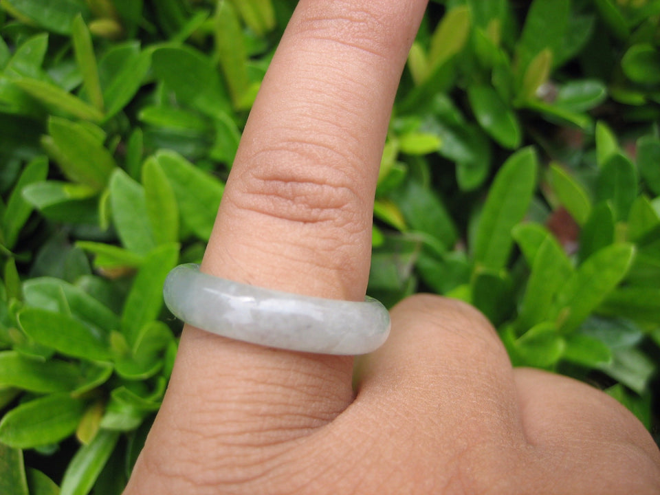 Natural Jadeite Jade ring Thailand jewelry stone mineral size  7.25 US  EB 038