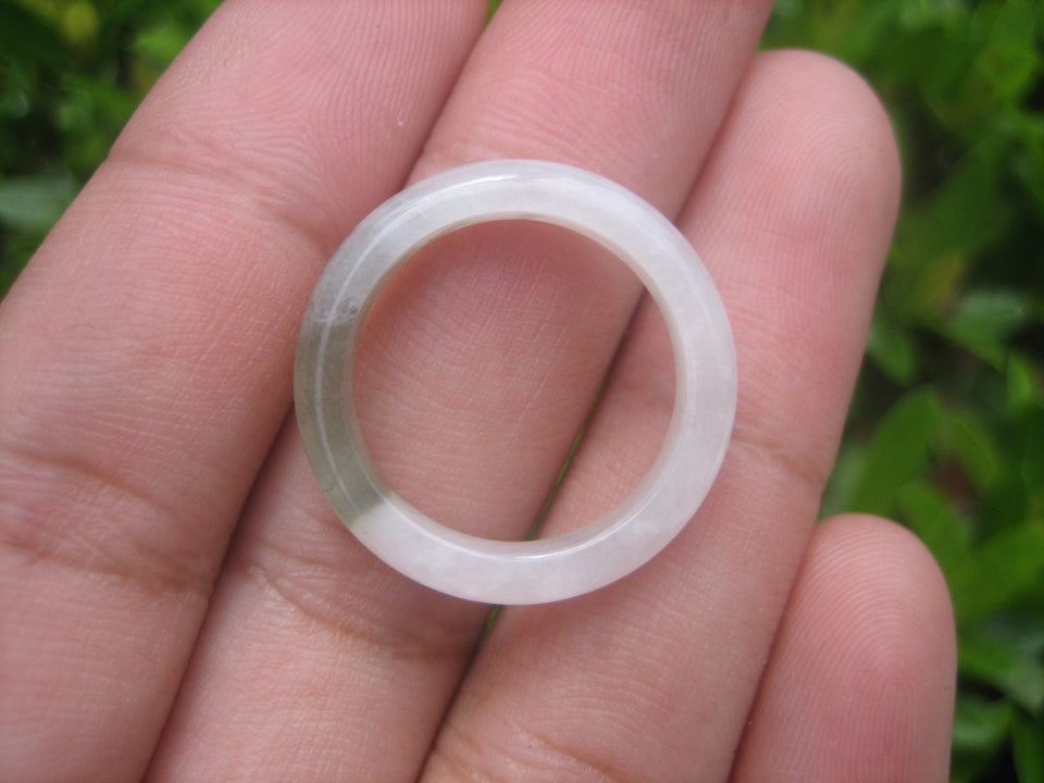 Natural Jadeite Jade ring Thailand jewelry stone mineral size  7.25 US  EB 039