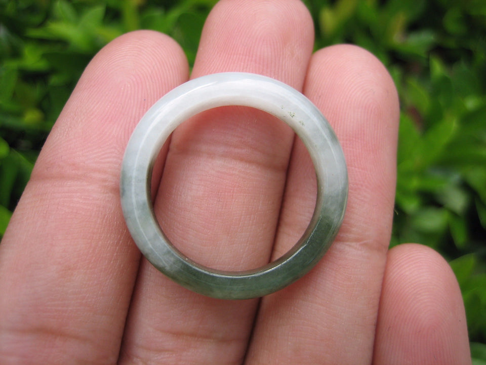 Natural Jadeite Jade ring Thailand jewelry stone mineral size  9.5 US  EB 040