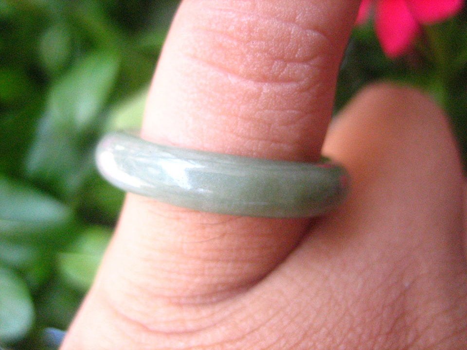 Large Natural Jadeite Jade Ring Thailand Jewelry Art Size 9.75 EB 495
