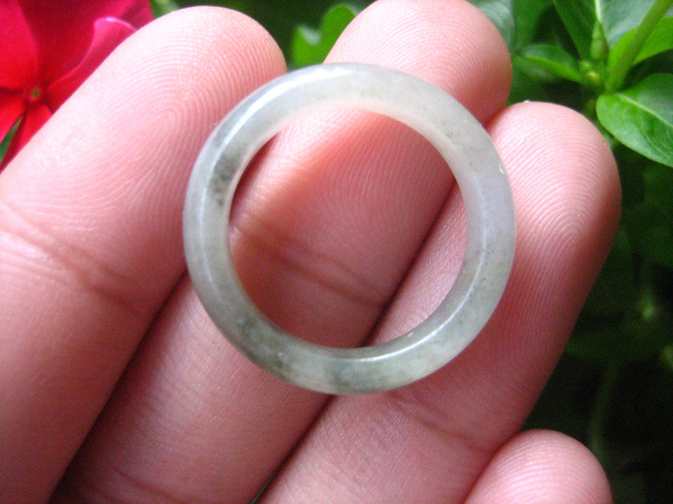 Large Natural Jadeite Jade Ring Thailand Jewelry Art Size 6.75 EB 512