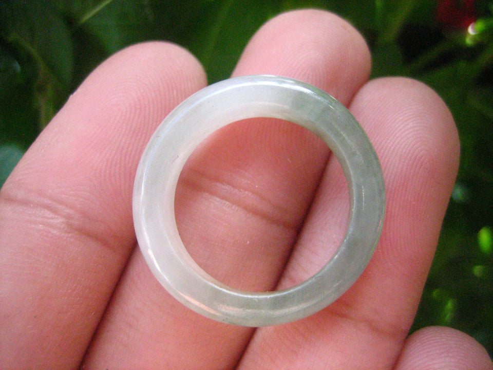 Natural Jadeite Jade Ring Thailand Jewelry Art Size 6.75 EB 535