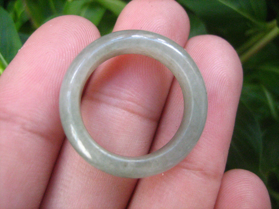 Large Natural Jadeite Jade Ring Thailand Jewelry Art Size 7 EB 539