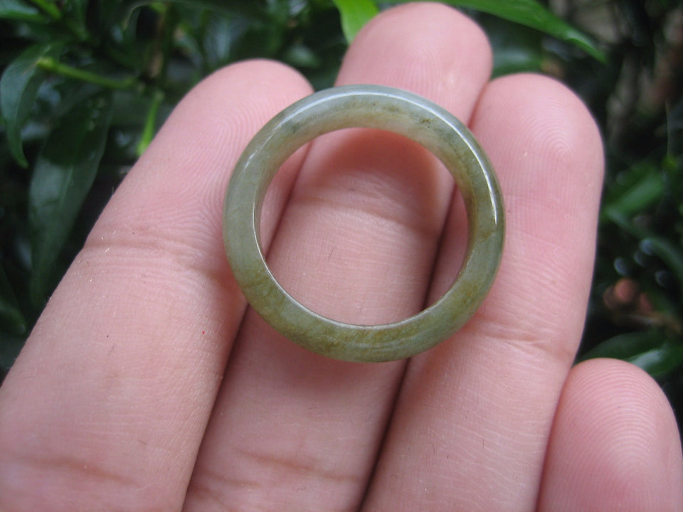 Natural Jadeite Jade ring Thailand jewelry stone mineral size  7 US  EB 105
