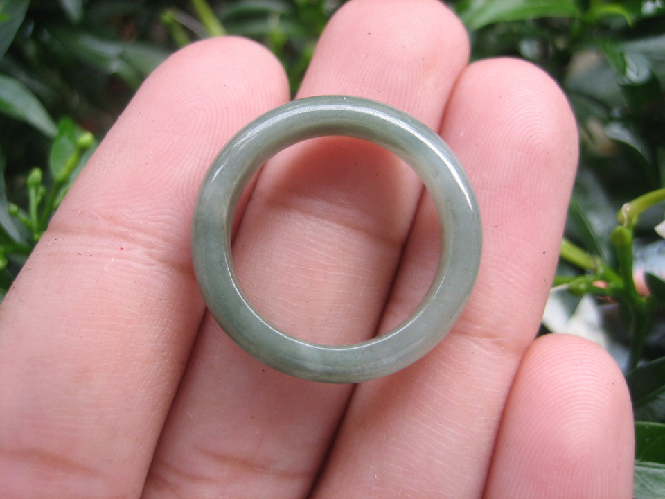 Natural Jadeite Jade ring Thailand jewelry stone mineral size  7 US  EB 113