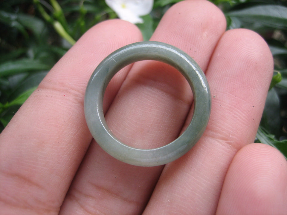 Natural Jadeite Jade ring Thailand jewelry stone mineral size  7 US  EB 113