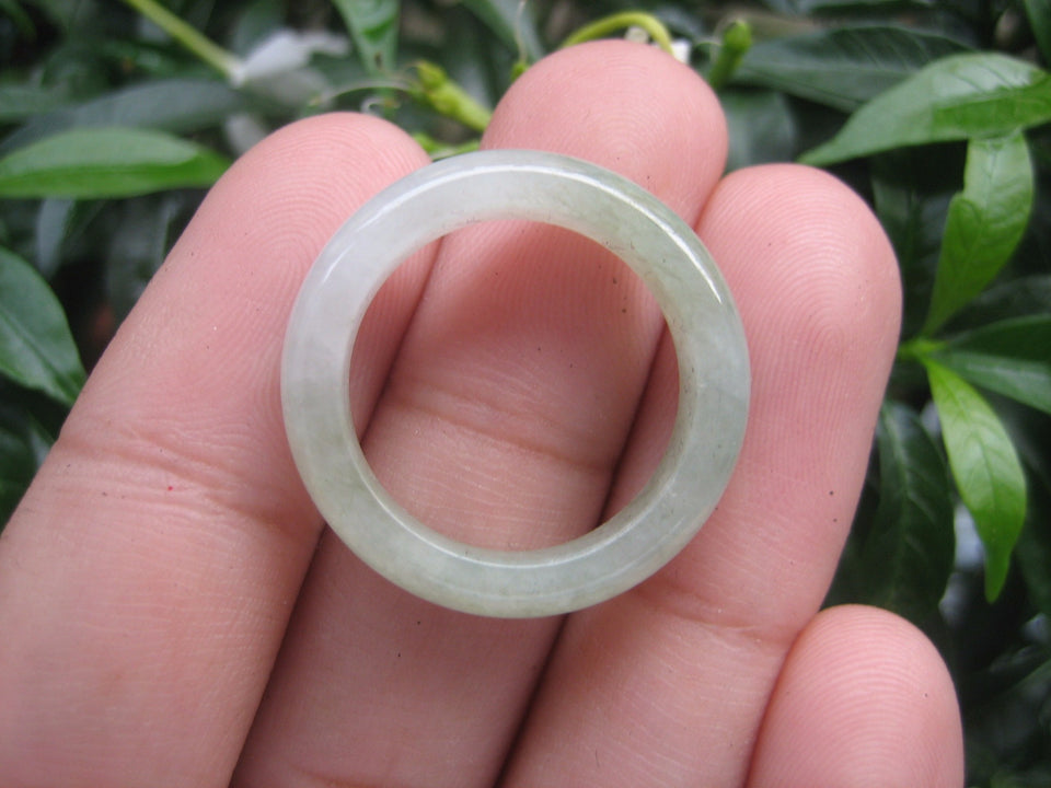 Natural Jadeite Jade ring Thailand jewelry stone mineral size  7.5 US  EB 115