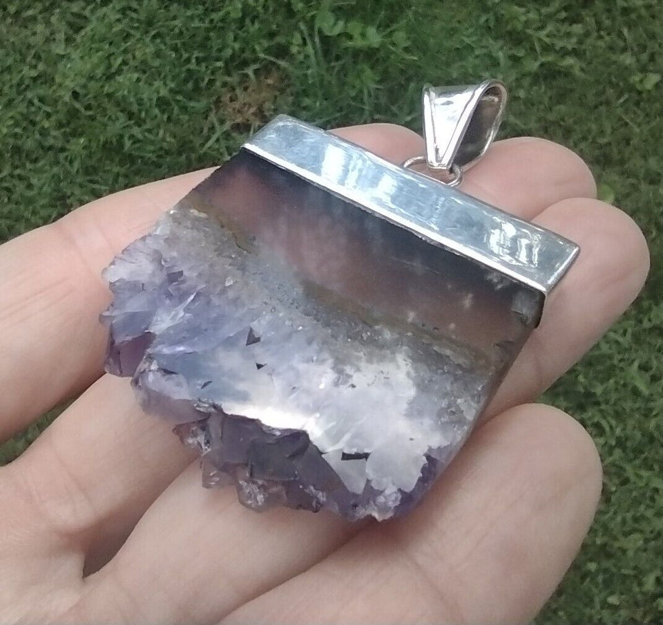 925 Sterling Silver Amethyst Geode Taxco Mexico CH8389