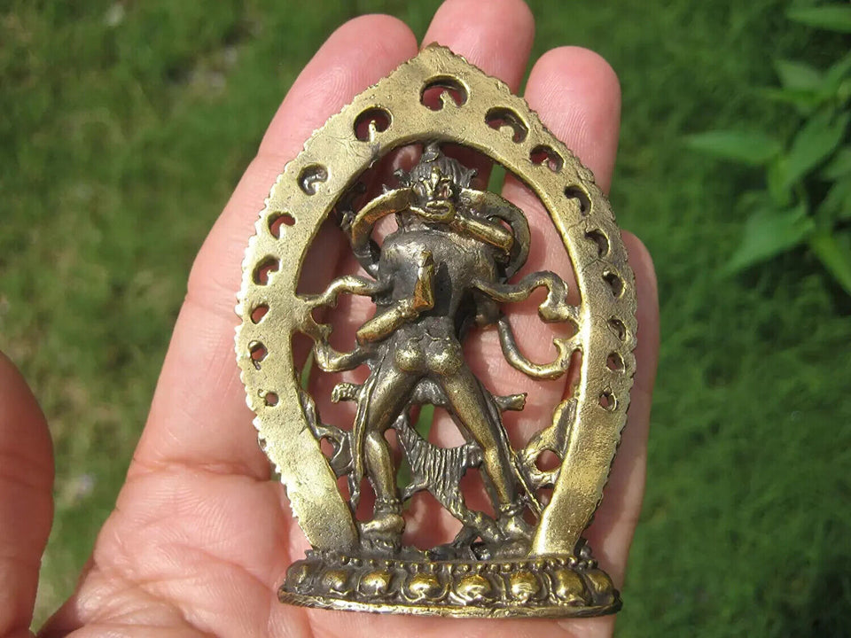 Brass Metal Kalachakra Vishvamata Yidam Deity Nepal Tibet Buddhist Hindu A389