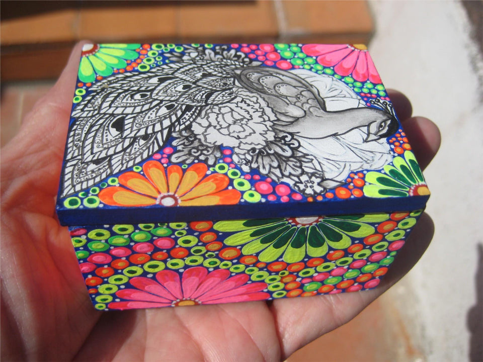 Native Indian Jewelry Box Taxco  Mexico Box A28755