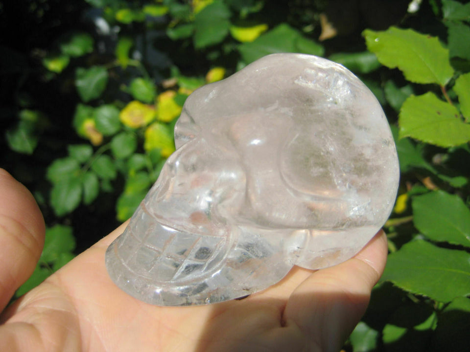Natural Quartz Crystal Skull stone Mineral art carving China A22