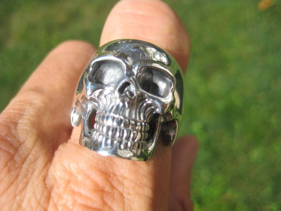 925 Silver Skull Ring Thailand Jewelry Art A3725