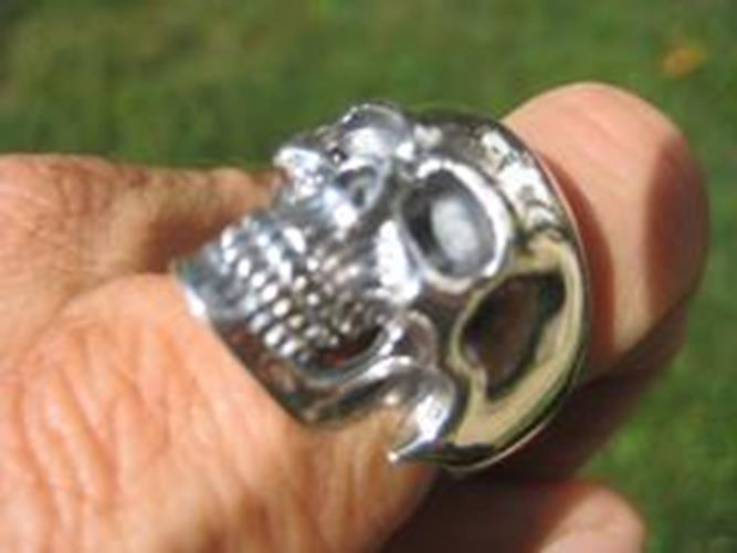 925 Silver Skull Ring Thailand Jewelry Art A3725