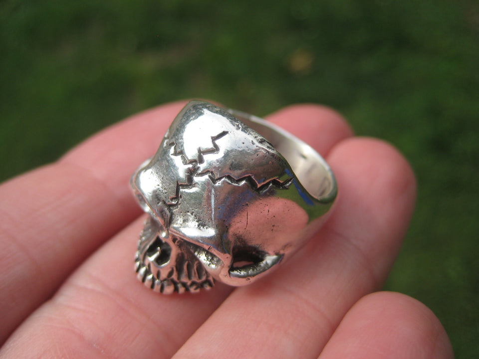925 Silver Skull Ring Taxco Mexico A3676