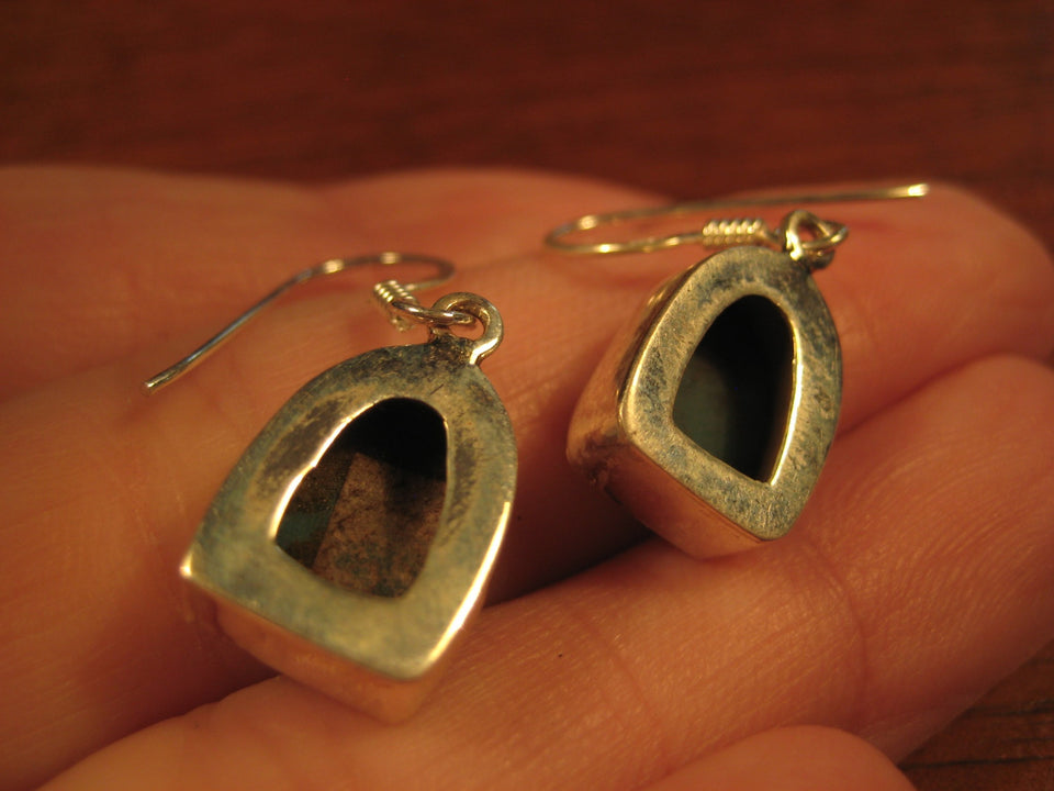 925 Silver Tibetan Turquoise Earrings Earring jewelry Nepal himalayan art A876