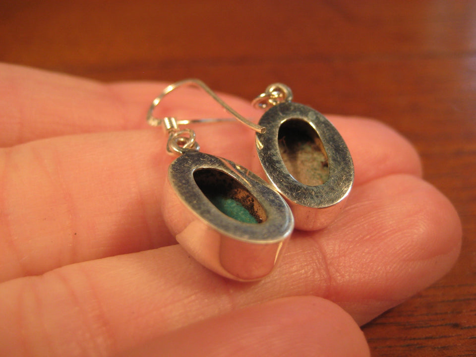 925 Silver Tibetan Turquoise earrings earring jewelry art A468