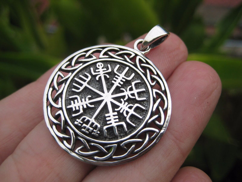 925 Silver Viking Norse Celtic Trident Pendant Necklace jewelry Art A17